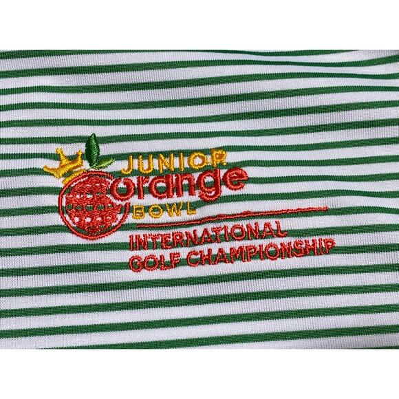 Nike Golf Polo Green Stripe Biltmore Club Crest Shirt Men’s XL Performance Fit - Picture 9 of 12